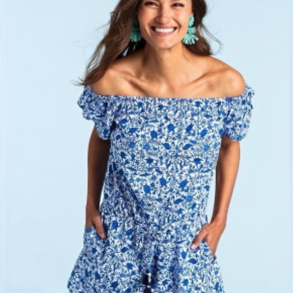 Vineyard Vines Off the Shoulders Romper